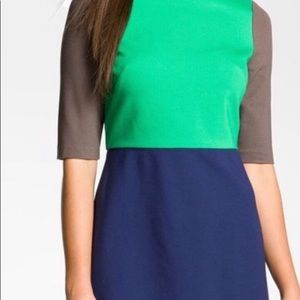 SUZI CHIN COLOR BLOCK SHEATH DRESS